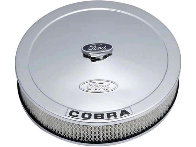 Air Cleaner,Ford Racing,Chrome,Black Emblems