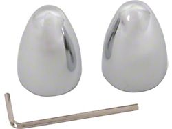 Chrome Bullet Style Wiper Shaft Covers, For 5/8 Shafts (55-79 Ford Thunderbird)