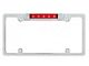 Chrome License Plate Frame Light With Red Auxilary Light