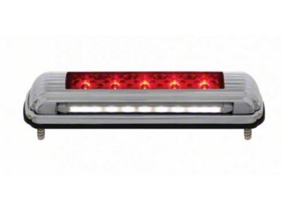 Chrome License Plate Light With Red LED 3rd Brake Light