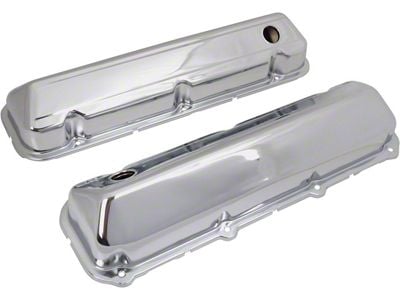 Chrome Plated Original-Shape Valve Covers With Baffle, 429/460 v8