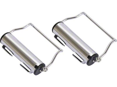 Scott Drake Seat Belt Retractors; Chrome (64-67 Mustang)