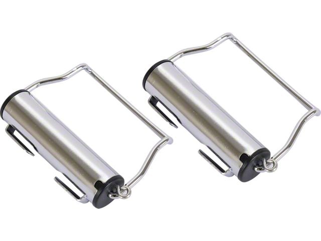 Seat Belt Retractors; Chrome (64-67 Mustang)