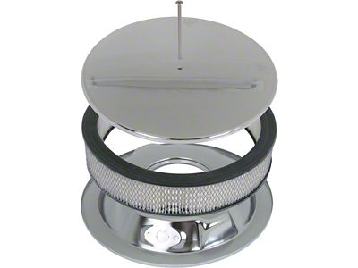 Chrome Smooth Round Engine Air Cleaner