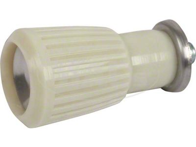 Lighter Knob/ White With Chrome Insert