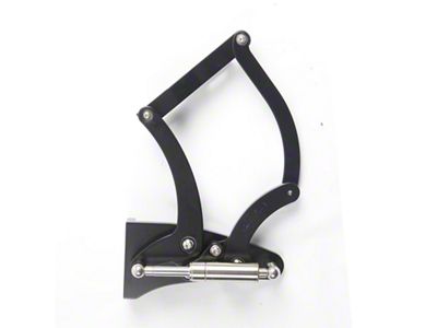 Classic Chevy - Billet Aluminum Hood Hinges, Matte Black, Steel Hood, 1955-1957