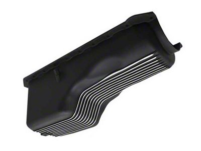 Classic Chevy -Oil Pan, Big Block, Black Finned Aluminum