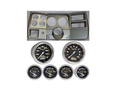 Classic Dash Instrument Panel, Brushed Aluminum, With Autometer Ultralite Electric Gauges, 1973-1983