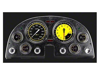 Classic Instruments AXY OLED Gauge Cluster Package; Black (63-67 Corvette C2)