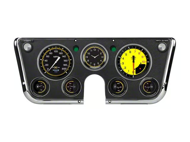 Classic Instruments AXY OLED Gauge Cluster Package with LS Sending Unit; Black (63-67 Corvette C2)