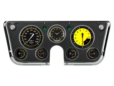 Classic Instruments AXY OLED Gauge Cluster Package with LS Sending Unit; Black (63-67 Corvette C2)