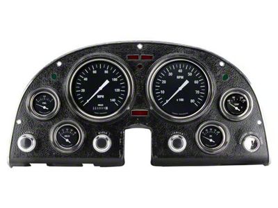 Classic Instruments Hot Rod Gauge Package with LS Sending Unit; Black (63-67 Corvette C2)