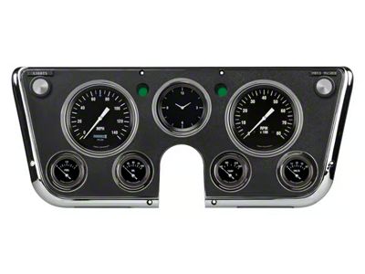 Classic Instruments Hot Rod OLED Gauge Cluster Package; Black (63-67 Corvette C2)