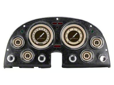 Classic Instruments Nostalgia VT Gauge Cluster Package with LS Sending Unit; Black; Black (63-67 Corvette C2)