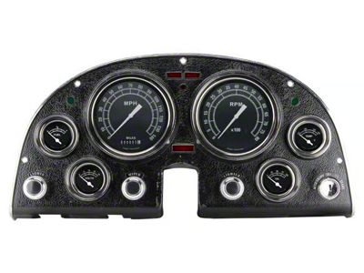 Classic Instruments Traditional Gauge Cluster Package with LS Sending Unit; Black (63-67 Corvette C2)