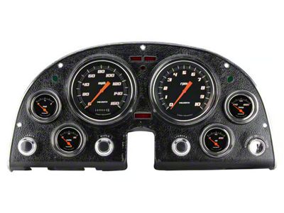 Classic Instruments Velocity Black OLED Gauge Cluster Package with LS Sending Unit; Black (63-67 Corvette C2)