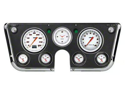 Classic Instruments Velocity White OLED Gauge Cluster Package with LS Sending Unit; Black (63-67 Corvette C2)