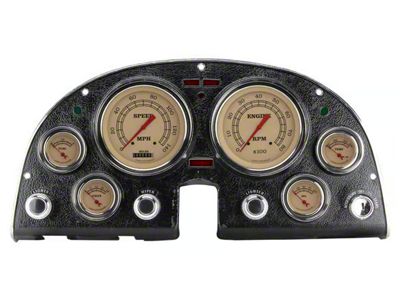 Classic Instruments Vintage Gauge Cluster Package with LS Sending Unit; Black (63-67 Corvette C2)