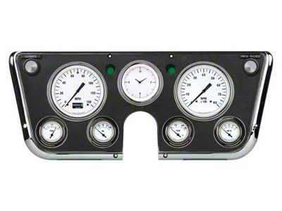 Classic Instruments White Hot OLED Gauge Cluster Package with LS Sending Unit; Black (63-67 Corvette C2)