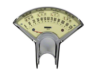 Classic Instruments Bel Era III Gauge Cluster Package; Tan (55-56 150, 210, Bel Air, Nomad)