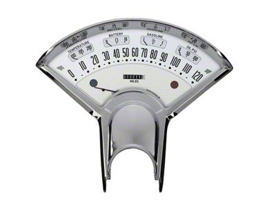 Classic Instruments Bel Era III Gauge Cluster Package; White (55-56 150, 210, Bel Air, Nomad)