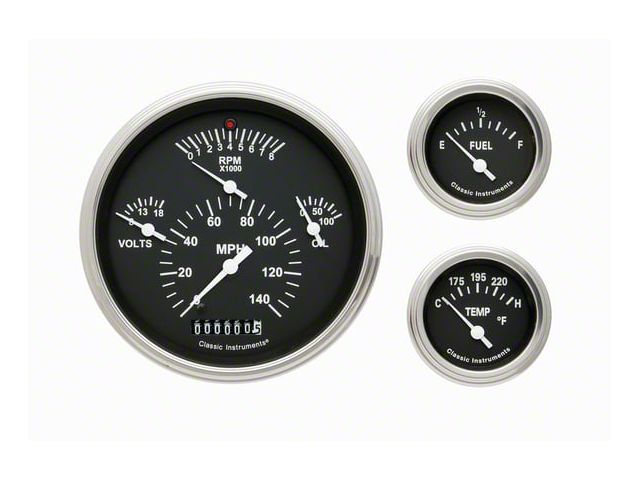 Classic Instruments Hot Rod Gauge Package (1957 150, 210, Bel Air, Nomad)