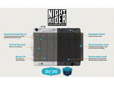COLD-CASE Radiators Black Night Rider Series Performance Radiator (77-82 Corvette C3)