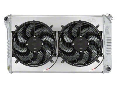 COLD-CASE Radiators Aluminum Performance Radiator with Dual 14-Inch Fans (68-72 442, Cutlass w/ Manual Transmission)
