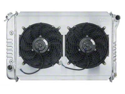 COLD-CASE Radiators Aluminum Performance Radiator with Dual 12-Inch Fans (1970 V8 Fairlane w/ Automatic Transmission; 69-71 V8 Torino w/ Automatic Transmission)