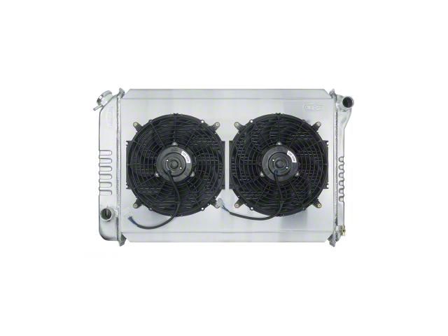 COLD-CASE Radiators Aluminum Performance Radiator with Dual 12-Inch Fans (1970 V8 Fairlane w/ Manual Transmission; 69-71 V8 Torino w/ Manual Transmission)