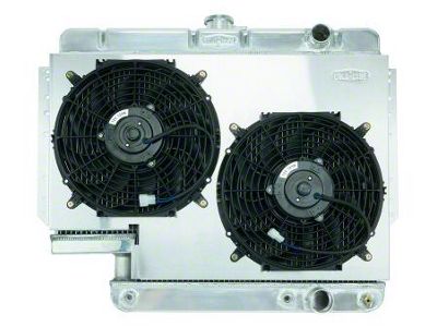 COLD-CASE Radiators Aluminum Performance Radiator with Dual 12-Inch Fans (61-65 Impala w/ 500 Power Steering Box)