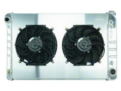 COLD-CASE Radiators Aluminum Performance Radiator with Dual 12-Inch Fans; 21-Inches High (77-87 C10 w/ Automatic Transmission)