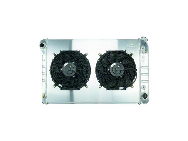 COLD-CASE Radiators Aluminum Performance Radiator with Dual 12-Inch Fans; 21-Inches High (77-87 C10 w/ Automatic Transmission)