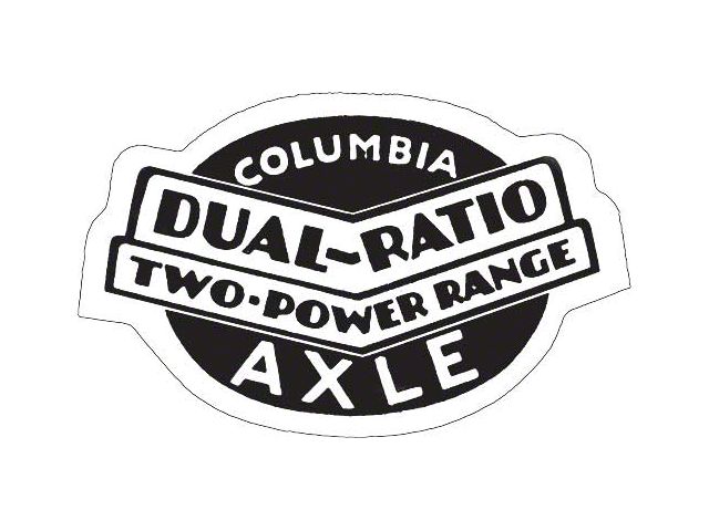 Columbia Axle - Dual Ratio Two-Power Range - Window Decal