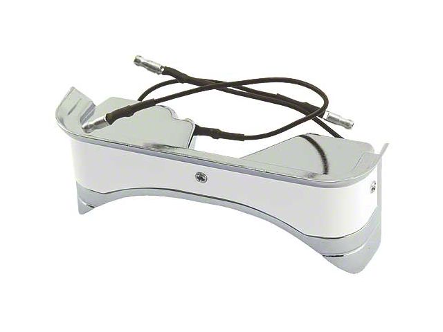 Console Light Assembly - Die-cast Body - Chromed Bezel - White Plastic Lens