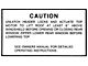 Convertible Top Caution Decal - Ford