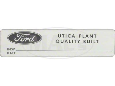 Convertible Top Header Bow Utica Plant Decal - Mercury