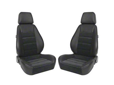 Corbeau Sport Seats, Black Vinyl/Cloth