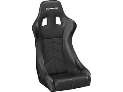 Corbeau DFX Racing Seat; Black Vinyl (Universal; Some Adaptation May Be Required)
