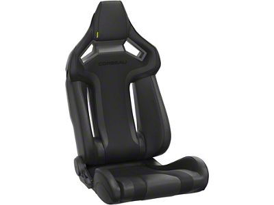 Corbeau FXR Racing Seat; Black Vinyl Diamond with Carbon Fiber Shell (Universal; Some Adaptation May Be Required)