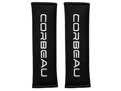 Corbeau Seat Harness Pads; Black; 3-Inch (Universal; Some Adaptation May Be Required)