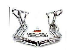 1-7/8-Inch 4-Tube Full Length Sidemount Headers; Polished Stainless Steel (63-82 Small Block V8 Corvette C2 & C3)