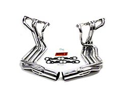 1-7/8-Inch 4-Tube Full Length Sidemount Headers; Silver Ceramic (63-82 Small Block V8 Corvette C2 & C3)