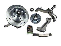 1-Inch Drop Spindle Kit with Slotted Rotors (63-82 Corvette C2 & C3)