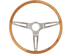 15-Inch Wood Steering Wheel; Teak (63-67 Corvette C2)