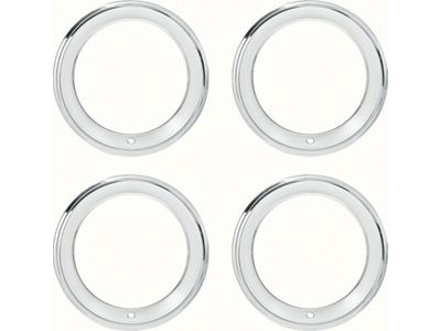 15x7 Rally Wheel Trim Ring Set with 2-5/8-Inch Deep Step Lip; Stainless Steel (67-81 Corvette C2 & C3)