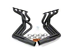 2-1/8-Inch 4-Tube Full Length Sidemount Headers; Hi-Temp Black (63-82 Big Block V8 Corvette C2 & C3)