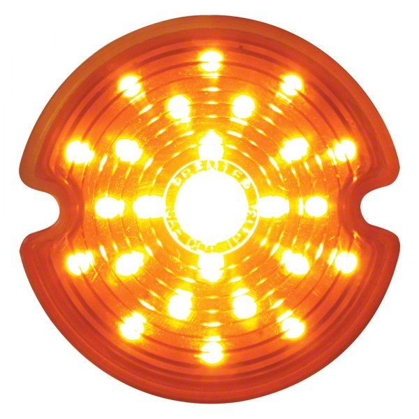 63 64 65 66 67 Chevy Corvette Amber Front Park Light Lamp Lenses Pair