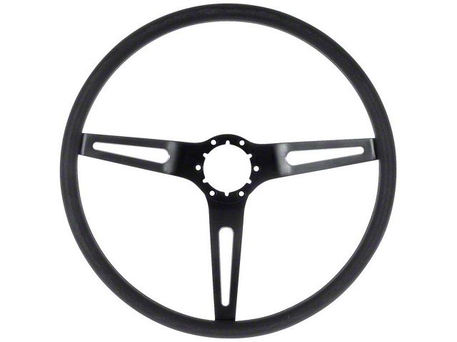 3-Spoke Comfort Grip Steering Wheel; Black (69-72 Corvette C3)
