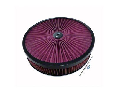 Corvette Air Cleaner Assembly Super Flow 14 With Black Edge Lid